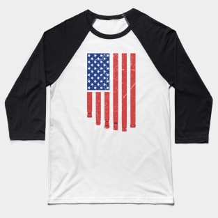 American Truck Driver USA Flag Baseball T-Shirt